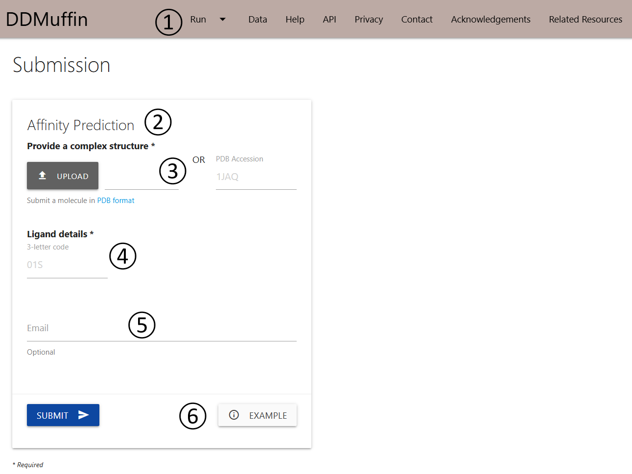 DDMuffin Affinity Submission Page