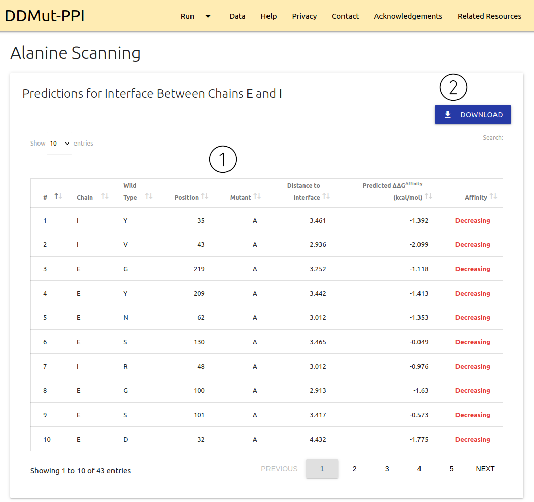 DDMut-PPI Alanine Scanning Results page 1