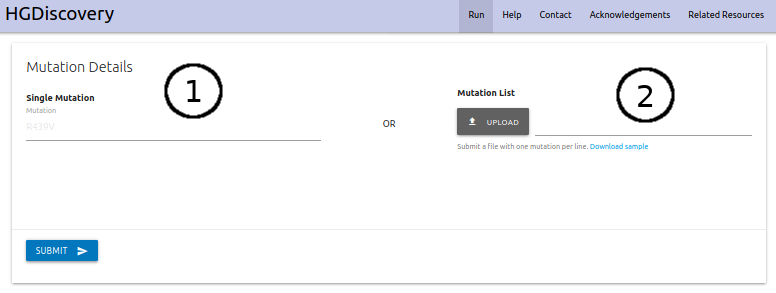 Submission page HGDdiscovery